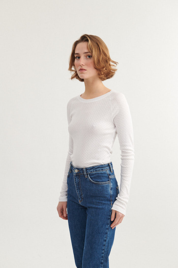 Basic Apparel Arense LS Tee T-shirts 002 White